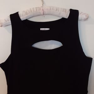 Black Skater Dress with Cutout-Size Lg